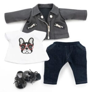 Lucky Doggy plush toys clothes set